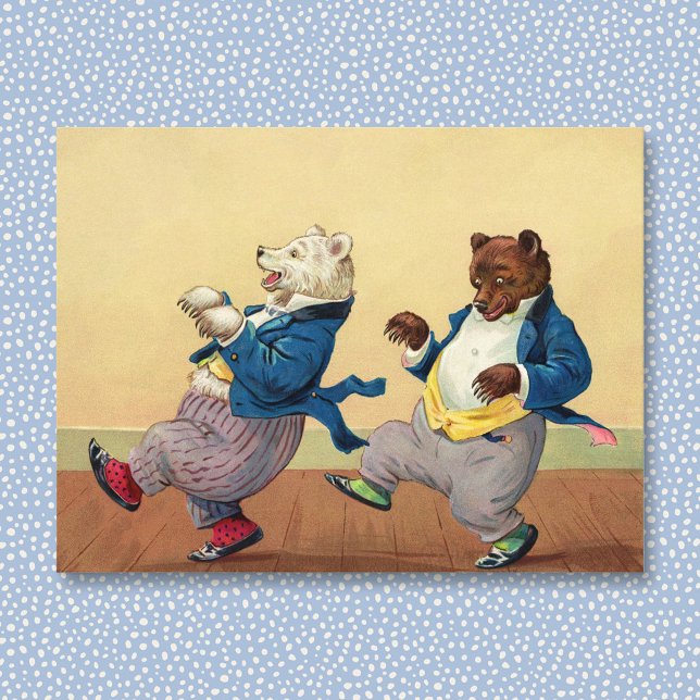 Carte Postale Ours de temps de fête (Créateur téléchargé)