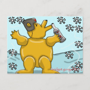 Carte Postale ours de vodka russe