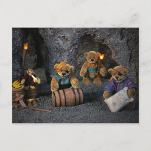 Carte Postale Ours Dinky : Petits Pirates