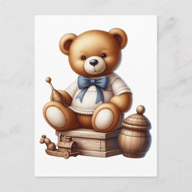 Carte Postale Ours en peluche (Devant)