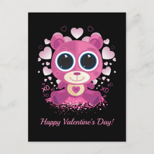 Carte Postale Ours en peluche de la Saint-Valentin