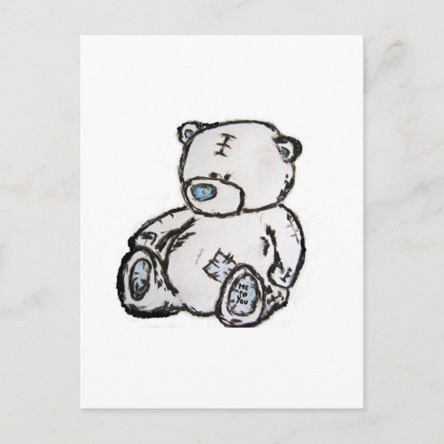Carte Postale Ours en peluche du grenier (Devant)