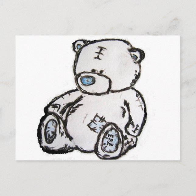 Carte Postale Ours en peluche du grenier (Devant)