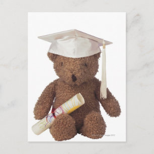 Carte Postale Ours en peluche en mortier et en crayon