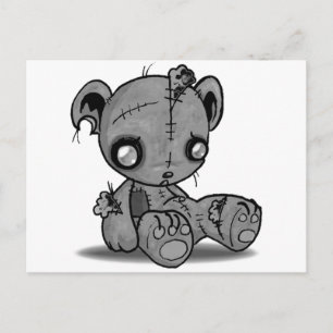 Carte Postale Ours en peluche Zombie