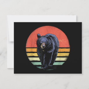 Carte Postale Ours noir Vintage