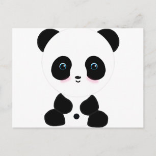 Carte Postale Ours Panda Broussant