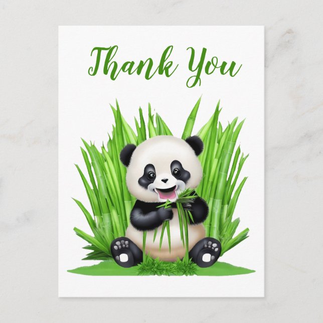Carte Postale Ours Panda merci (Devant)
