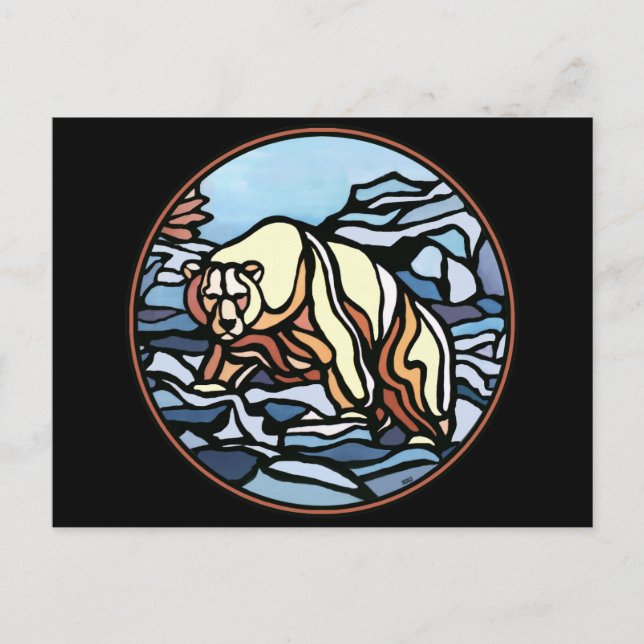 Carte postale Ours Polaire Cartes postales Art Our (Devant)