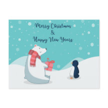 Ours polaire et pingouin !