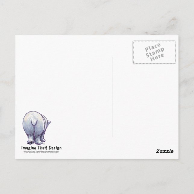 Carte Postale Ours polaire mignon pour maman (Dos)