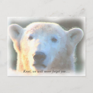 Carte Postale Ours polaire R.I.P. Knut aquarelle