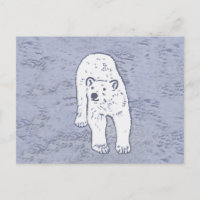 Ours polaire sur la peinture sur glace - Art origi
