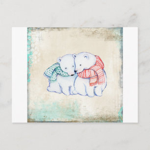Carte Postale Ours polaires Couple
