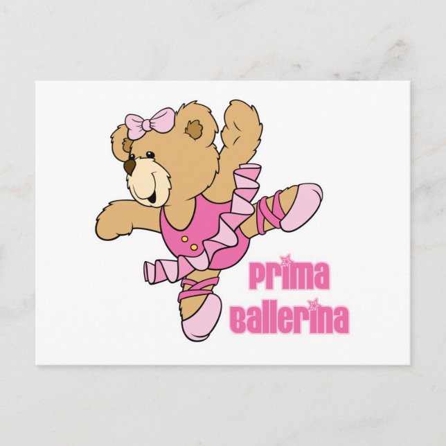 Carte Postale Ours Prima Ballerina (Devant)