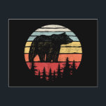 Carte Postale Ours Retro vintage<br><div class="desc">Ours Retro vintage</div>