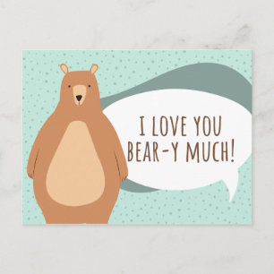 Carte Postale Ours Vert Drôle Amour Pour Vous