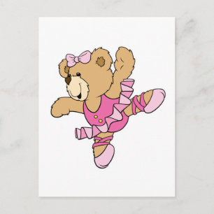 Carte Postale Ourson ballerine mignon