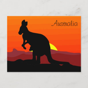 Carte Postale Outback australien personnalisé Kangaroo au couche