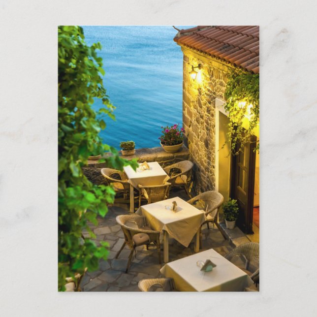 Carte Postale Outdoor Tables at Resturant (Devant)