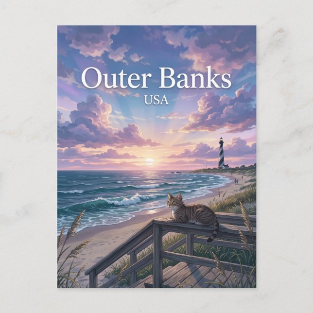 Carte Postale Outer Banks Caroline du Nord (Devant)