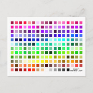 Carte Postale Outil de référence du graphique couleur