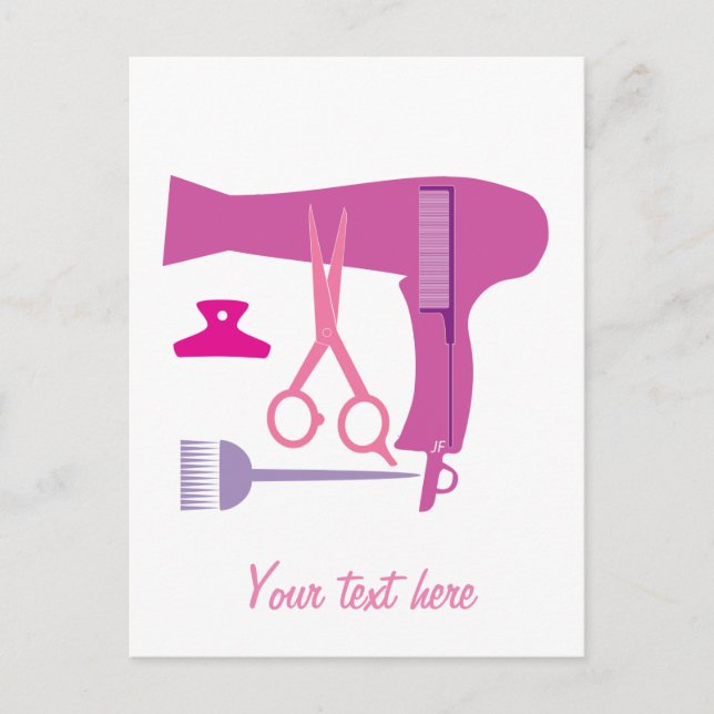 Carte Postale Outils de coiffure (Devant)