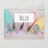 Outils de décoration de gâteaux pastel Hello
