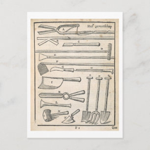 Carte Postale Outils de jardin, de "The Dutch Gardener" de Johan