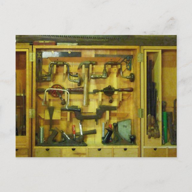 Carte Postale Outils de travail du bois (Devant)