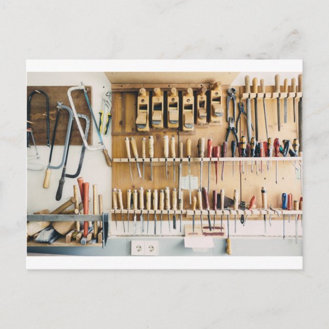 Carte Postale Outils do-it-yourself Fête des pères papa enthousi (Devant)