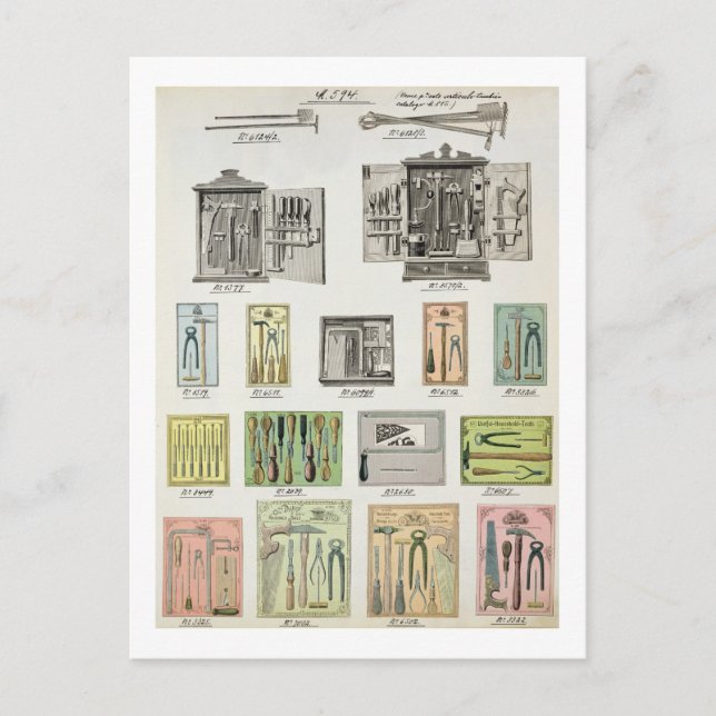 Carte Postale Outils et boîtes à outils d'un catalogue commercia (Devant)