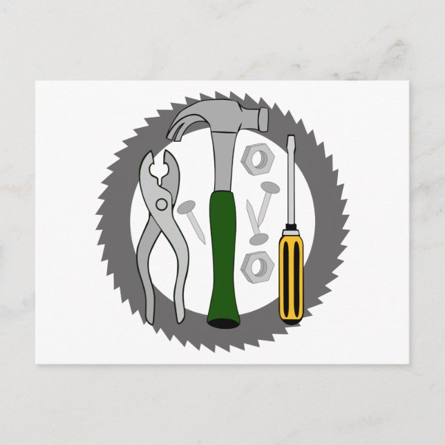Carte Postale Outils Handyman (Devant)