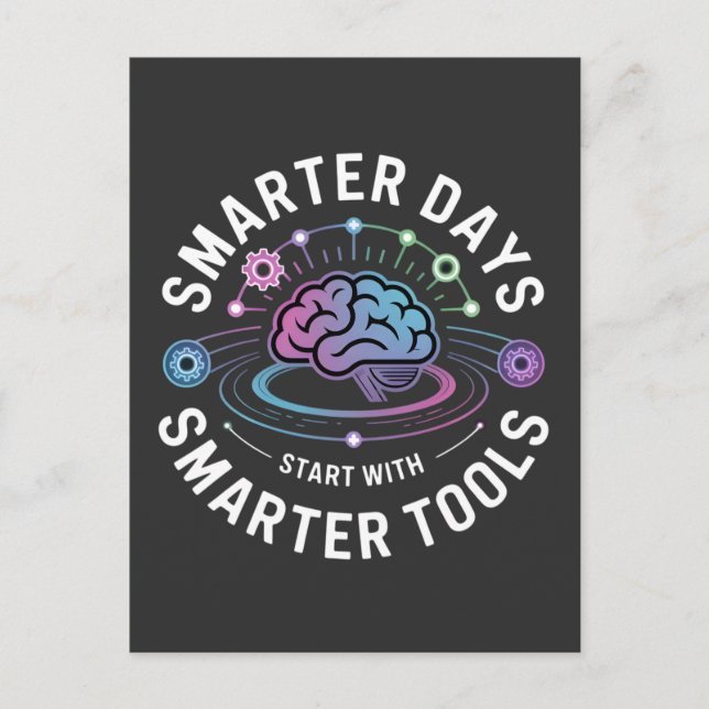Carte Postale Outils intelligents d'intelligence artificielle (Devant)