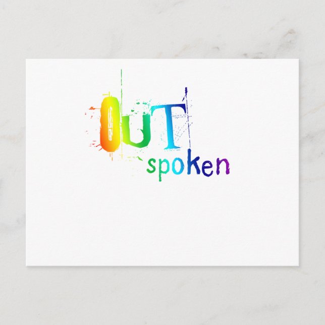 Carte Postale OUTSpoken (arc-en-ciel) (Devant)
