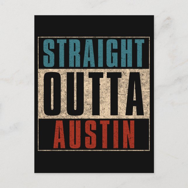 Carte Postale Outta Austin Texas TX USA (Devant)