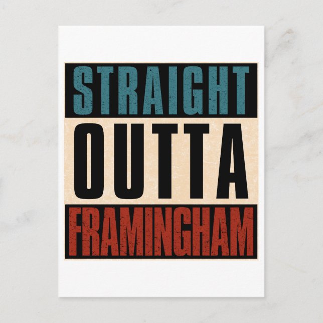 Carte Postale Outta Framingham Massachusetts MA (Devant)