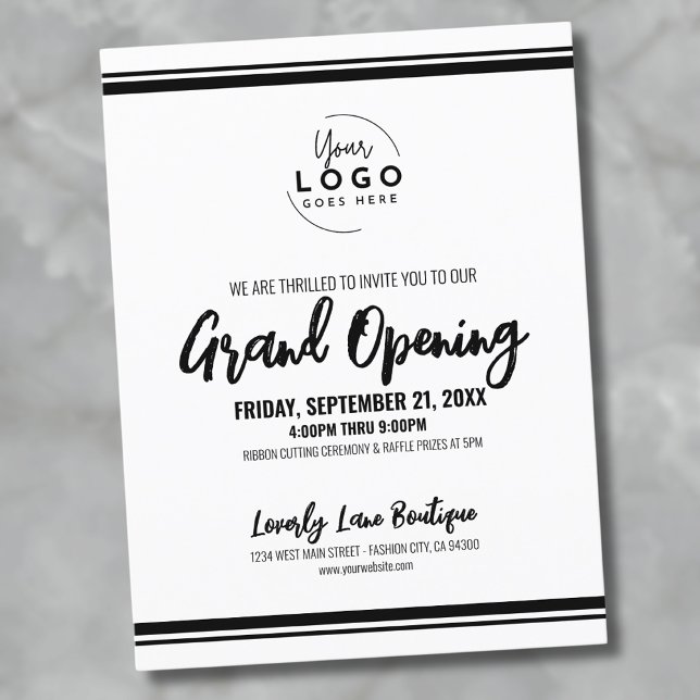 Carte Postale Ouverture du logo (Logo Business Grand Opening Postcard)