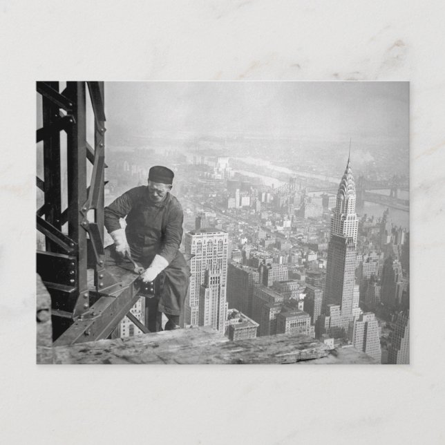 Carte Postale Ouvrier de l'acier de l'Empire State, 1936 (Devant)