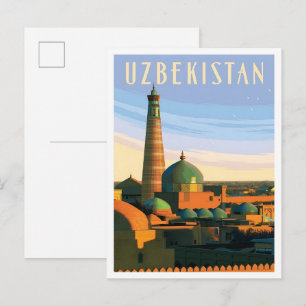 Carte Postale Ouzbékistan Voyages Vintage