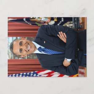 Carte Postale Oval Office Portrait, Obama Barack Président des É