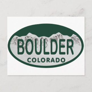 Carte Postale Ovale de permis de Boulder