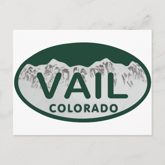 Carte Postale Ovalle de licence Vail (Devant)