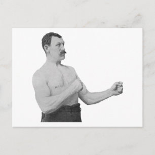 Carte Postale Overly Manly Man Meme