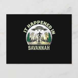 Carte Postale OVNI Alien À savannah City