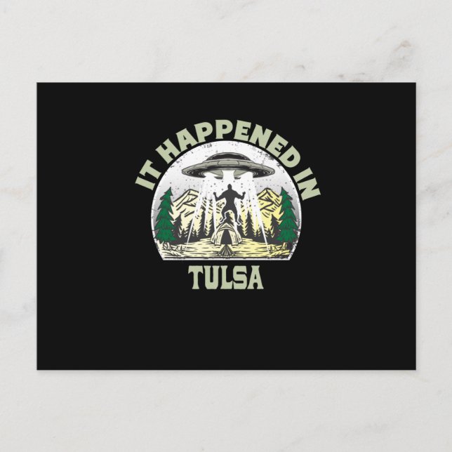 Carte Postale OVNI Alien À Tulsa (Devant)