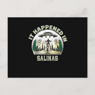 Carte Postale OVNI Alien Dans la ville de salinas