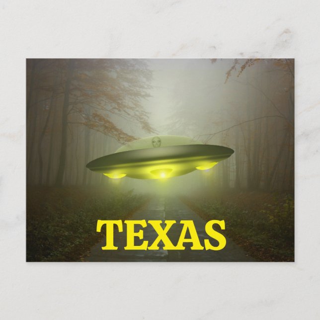 Carte postale OVNI Vaisseau Spatial TEXAS (Devant)