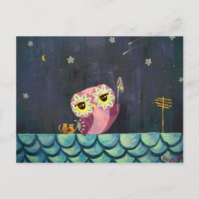 Carte Postale Owl Art - Catch A Falling Star (Devant)