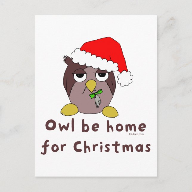 Carte Postale Owl Be Home (Devant)
